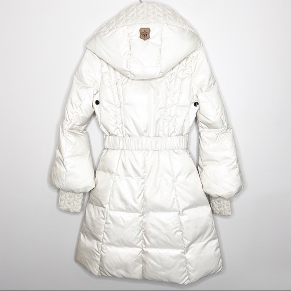 Mackage Off White Long Down Hooded Winter Coat XS - Picture 8 of 14